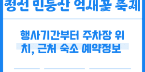 정선 민둥산 억새꽃 축제 기간 주차 숙소 정보
