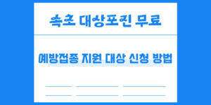 속초 대상포진 무료 예방접종 지원 대상 신청 방법