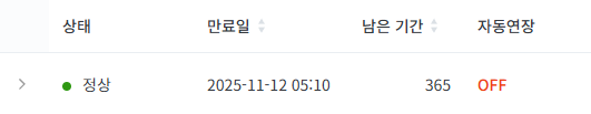 호스팅케이알 도메인 구매 완료 화면