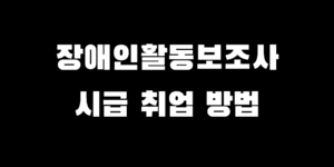 장애인활동보조사 자격 시급 하는 일 취업 과정 방법