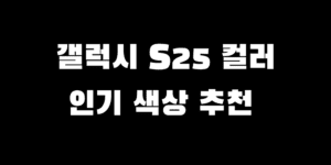 갤럭시 s25 울트라 컬러 추천 ULTRA 인기 색상 순위