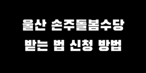 울산 조부모 손주돌봄수당 신청 지원 조건 지급액 신청 방법