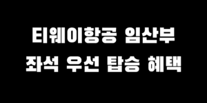 티웨이항공 임산부 비행기 우선 탑승 좌석 혜택 신청하는 법