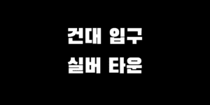 건대입구 실버타운 가격 입주비 보증금 관리비 비용 총정리