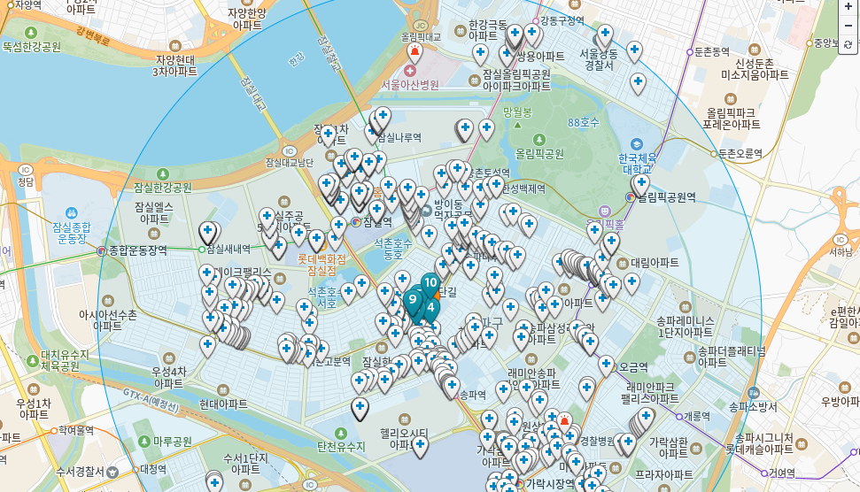 www.e-gen.or.kr 사이트에서 근로자의날 송파동 문여는 한의원, 병원, 약국 찾는 법