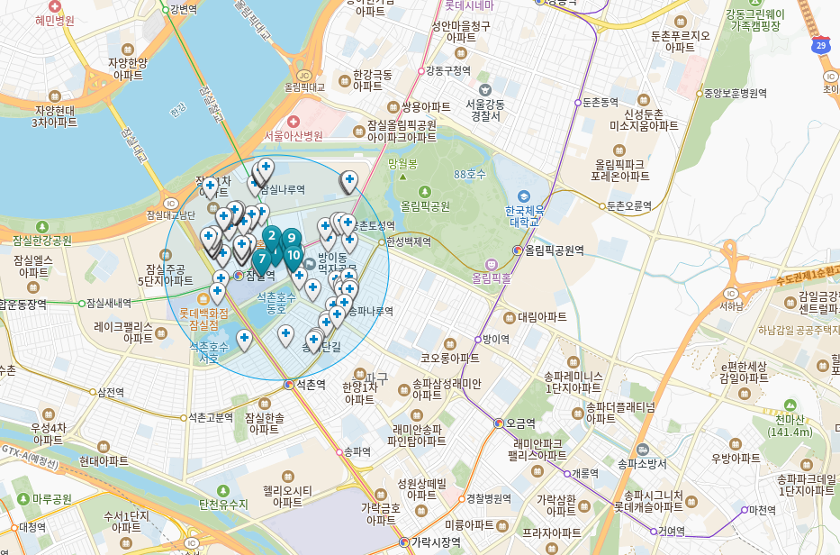 www.e-gen.or.kr 사이트에서 송파구 가락동 근무자의날 문 여는 병원, 한의원 찾는 법