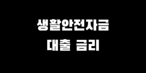 2025년 최신 생활안정자금 대출 금리 비교 선택 가이드