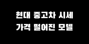 현대 중고차 시세 2025년 어떤 모델 가격이 가장 많이 떨어졌을까?