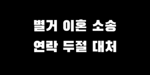 별거 이혼 소송, 남편 아내 연락 두절 시 공시송달제도 활용법