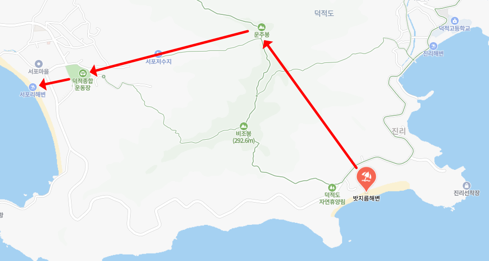 덕적도 하이킹 트레킹 코스 추천 비조 서포리해수욕장 코스
