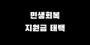 태백시 민생회복 소비쿠폰 신청 지원금 받는 방법 A to Z 총정리