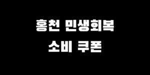 홍천 민생회복 소비쿠폰 신청 지원금 받는 방법 A to Z 총정리