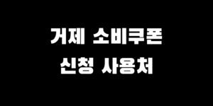 거제 민생회복 소비쿠폰 지급액 지원금 신청 방법 시기 날짜 놓치면 0원?