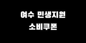 여수 민생회복 소비쿠폰 신청 방법 A to Z 지원금 지급 기준 날짜 총정리