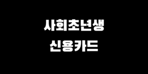 사회초년생 신용카드 발급 거절? 100% 승인 방법 5가지