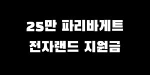 민생회복지원금 파리바게트 결제 전자랜드 사용 가능할까?