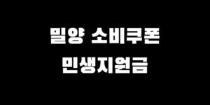 밀양 민생회복 지원금 지급액 소비쿠폰 신청 방법 날짜 시기 놓치면 0원?