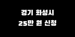 경기 화성시 전국민 소비쿠폰 추가금 얼마 언제 신청받는 법