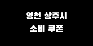 영천 상주시 민생회복지원금 신청 소비쿠폰 시기 언제 지급액 얼마?