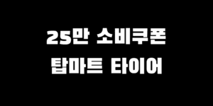 민생회복지원금 탑마트 사용 타이어 소비쿠폰 결제 가능?