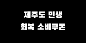 제주도 민생회복지원금 25만 원 전국민 소비쿠폰 신청 지급 언제?