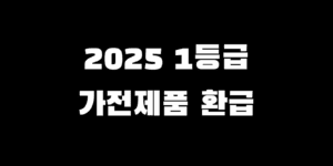 2025 1등급 가전제품 30만 원 환급 대상 기간 신청 방법