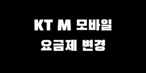 ktm 케이티엠 모바일 요금제 변경 후기 선택 꿀팁
