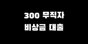소득증빙 없어도 OK! 무직자 비상금대출 300만 원 받는 방법