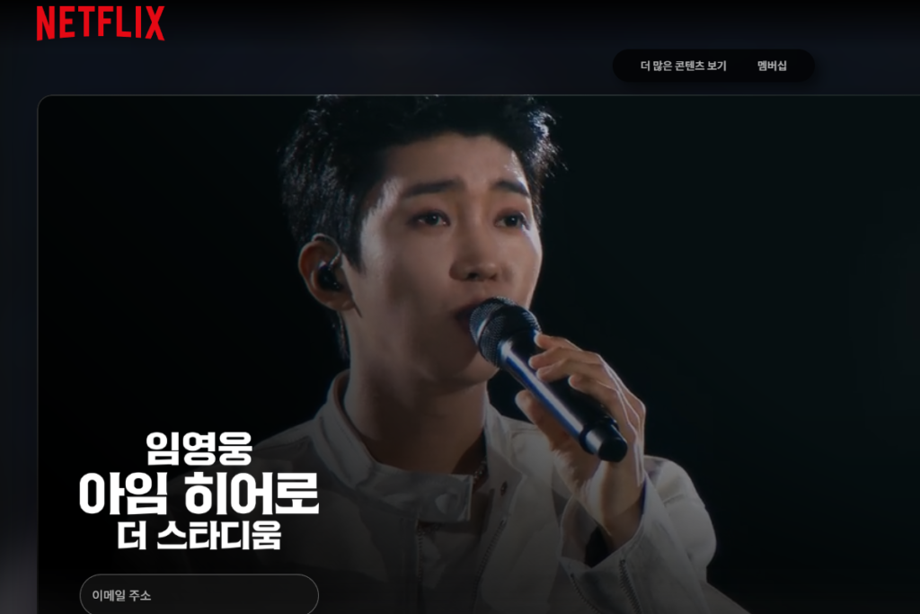 임영웅 아임 히어로 더 스타디움 넷플릭스 감상 가능 설명 중