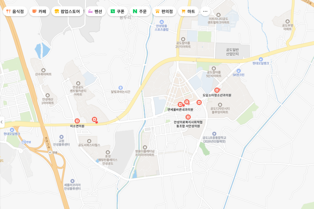 안성 마운자로 처방 가능 병원 네이버 지도로 찾는 중