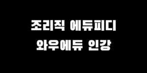조리직 공무원 인강 고민, 에듀피디 vs 와우에듀 선택 추천 가이드