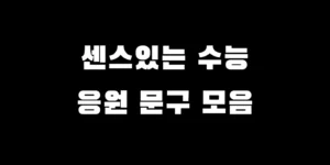 센스있는 수능 응원 문구 메세지 멘트 생각 안 나시죠?