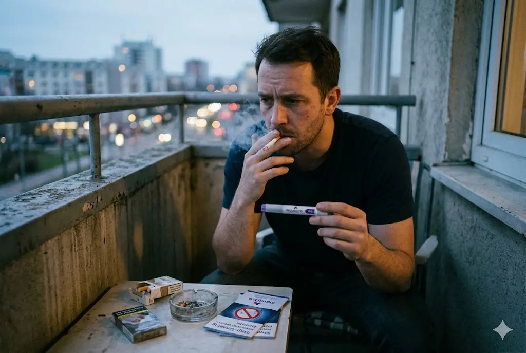 연초 담배를 피면서 마운자로 시작하면 금연할 수 있을까 고민하는 30대 중반 남자