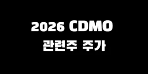 2026년 CDMO 관련주 주가 상승률 상위 종목 분석 및 투자 전략