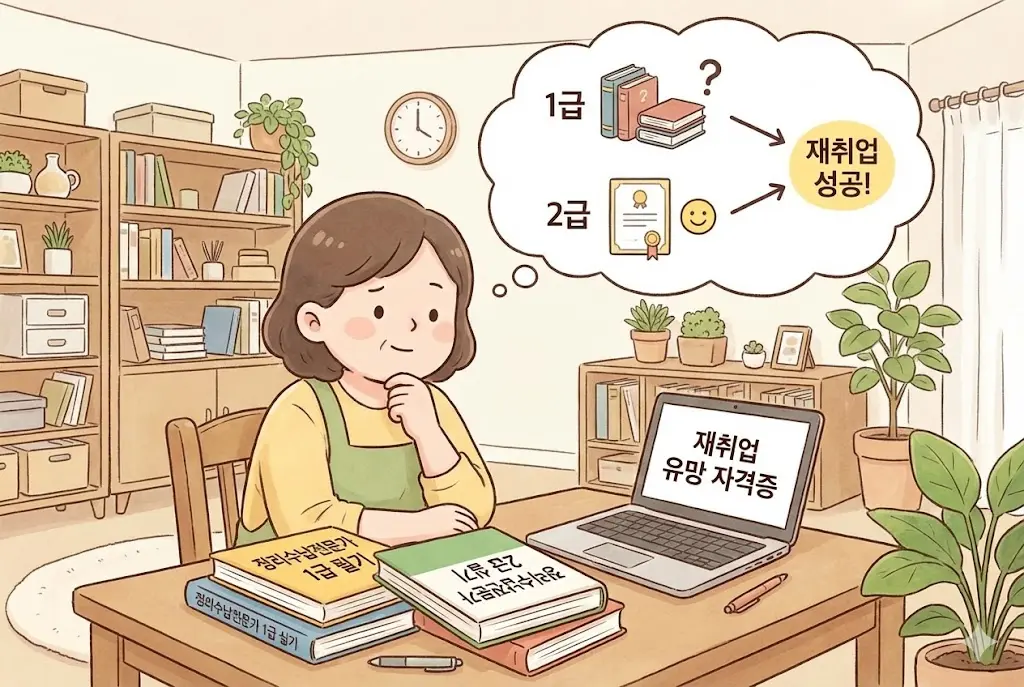 정리수납전문가 자격증 1급 2급 차이 난이도