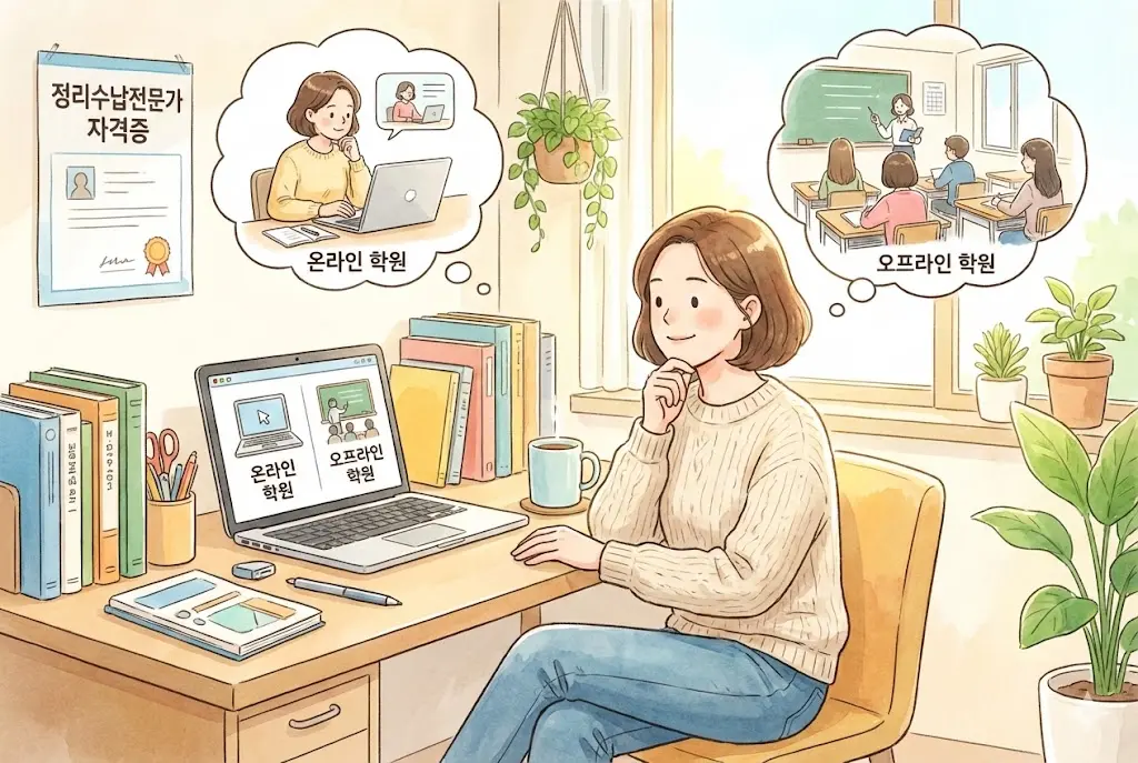 정리수납전문가 자격증 학원 온라인 오프라인 선택