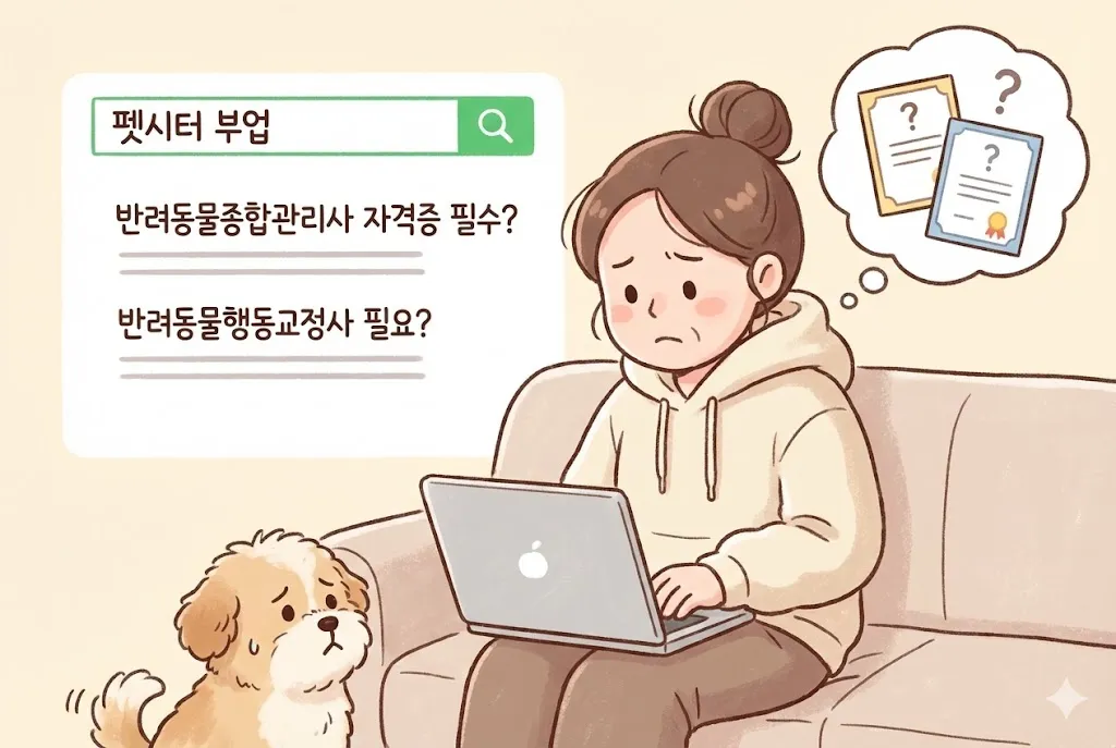 펫시터 부업 반려동물종합관리사 반려동물행동교정사 자격증 