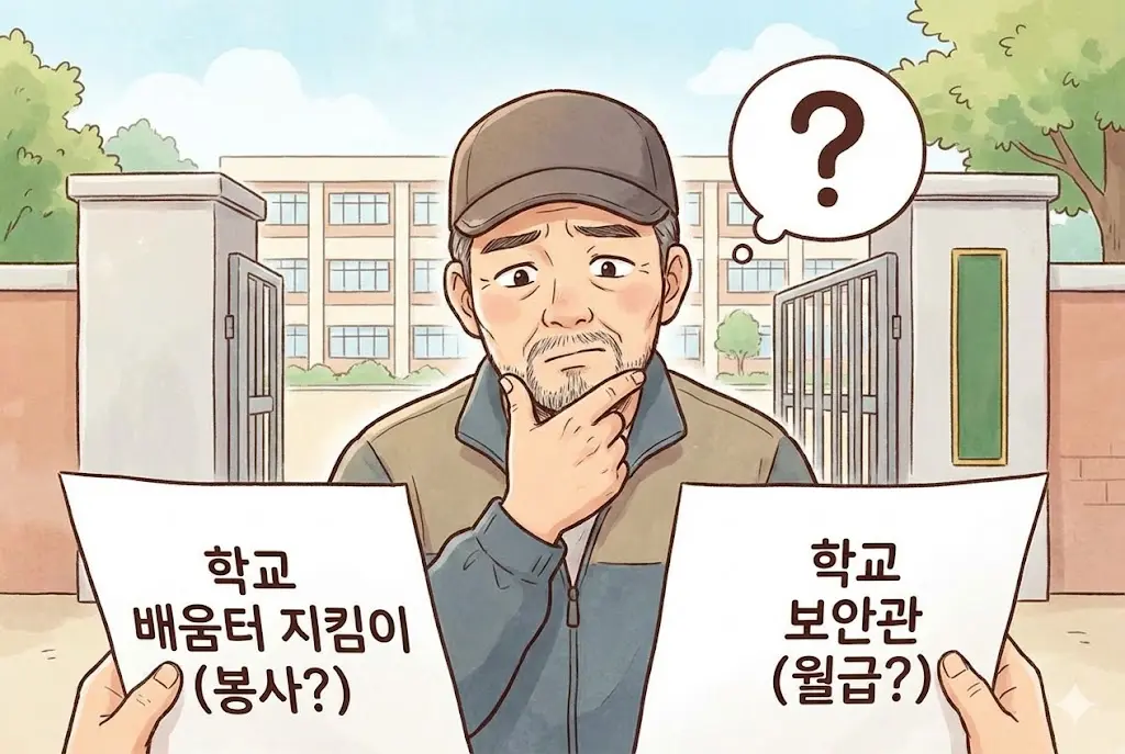 학교보안관 배움터지킴이 자격 채용 조건 비교