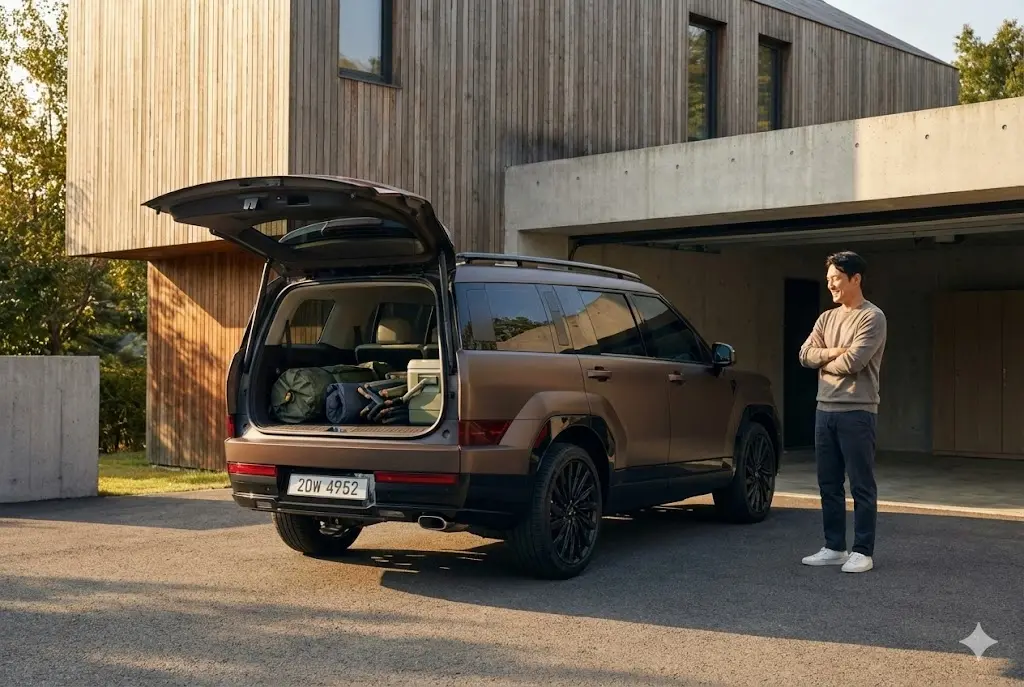 초기 비용 없이 출고한 신형 싼타페 MX5와 40대 남성