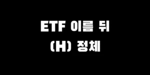 ETF 이름 뒤 (H) 의미와 환헤지 뜻, 수수료 차이 및 상황별 투자 방법 요약 썸네일